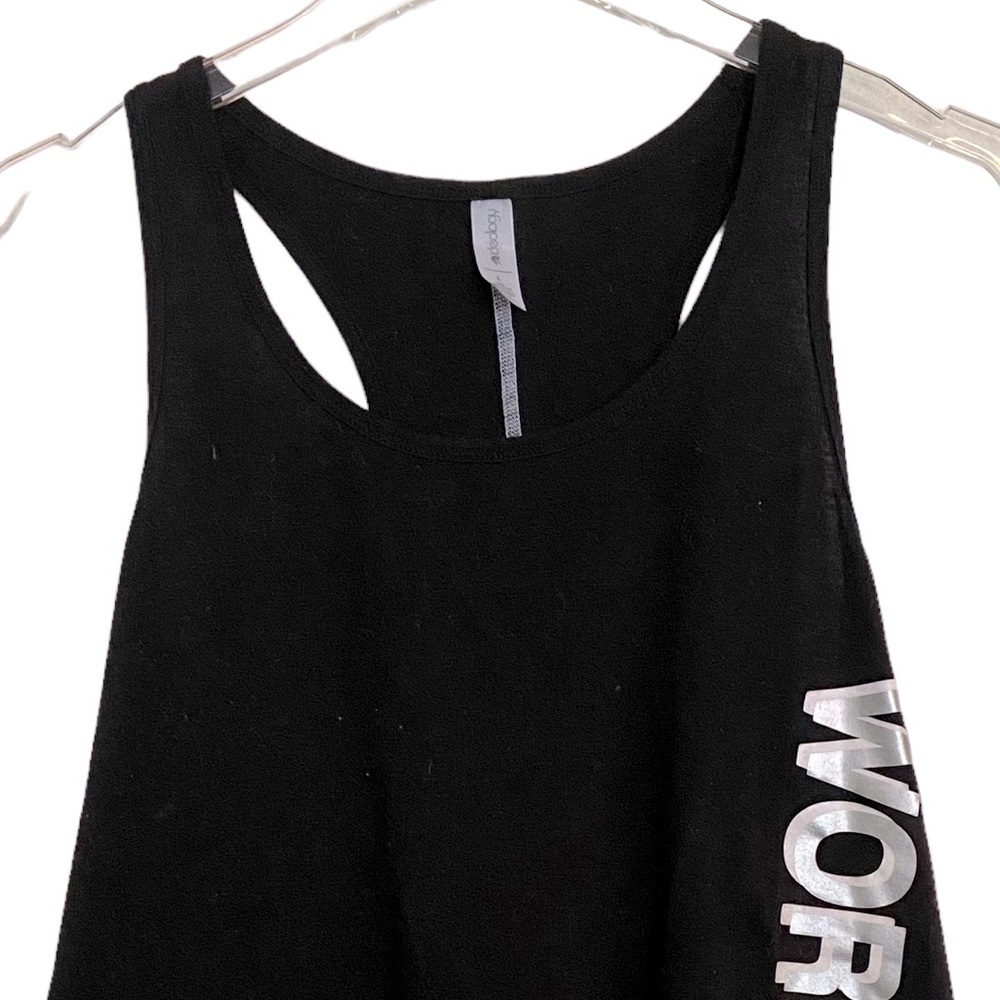 Ideology Black Workout Tank Top Size Large - Picture 2 of 5